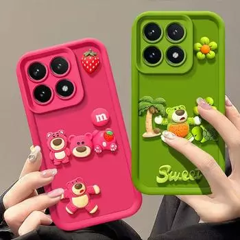 Fashion Silicone Phone Case For Xiaomi Poco X6 Pro 5G Fall Prevention Protective Case Xiaomi Poco X6 Pro -5G зелёный