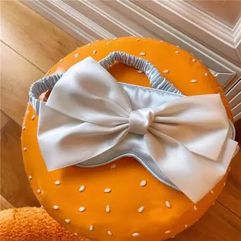 Fashion Silk Sleep Eye Mask Bow Sleeping Eye Patch Portable Shading Sleeping Mask Travel