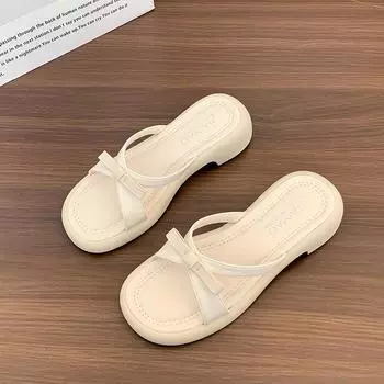 Fashion silver slippers women s new one-word drag spring and summer niche outer wear platform sandals with skirt cool slippers 35