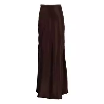 Fashion Simple Graceful Bodycon Dress Satin High Waist Skirt High Waisted Fish Tail Skirt Brown S