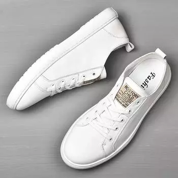 Fashion Simple Small White Shoes Men s Business Shoes Soft Soles Comfortable Oxford Shoes Men s Genuine Leather Casual Shoes Flat Shoes 38 белый