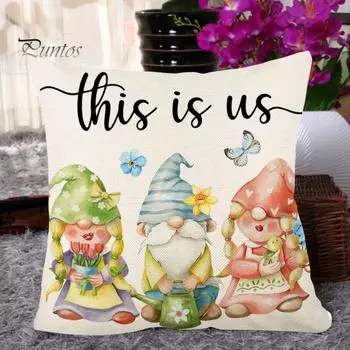 Fashion Single Side Printed Easy to Clean Spring Pillowcase Flower Bicycle Truck Spring Square Shape Cushion Case Home Decor