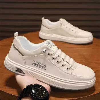 Fashion Skateboard Sports and Leisure Loafers Casual Sneaker Male Sneakers Platform Sports Shoes Wear-resistant Apring and Autumn 39 белый