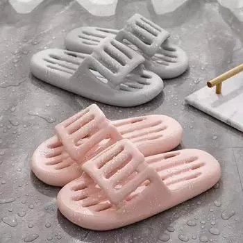 Fashion Slides Flip Flops Bathroom Hollow Shoes for Women Bedroom Sandals Woman Slippers Summer Footwear Small Size Korea Style Non Slip 35-36