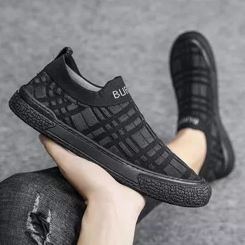 Fashion Slip on Shoes Men Loafers Breathable Outdoor Walking Classic Mesh 2024 New Casual Shoes Men Zapatos Tenis Masculino Wholesale 39 серый