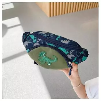 Модная маленькая детская сумка с милым мультяшным динозавром, поясная сумка в стиле вестерн, сумка через плечо красный