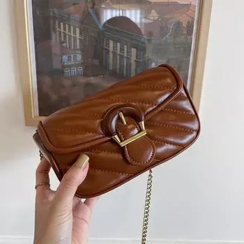 Модная маленькая квадратная сумка, женские сумки через плечо, вышитая текстура, решетчатый замок, пряжка, цепочка, женская сумка для отдыха, трендовые сумки через плечо