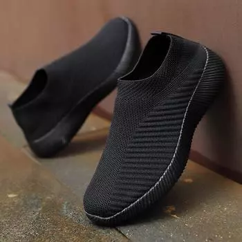 Fashion Sneaker Woman Platform Woman Shoes Plus Size Sneakers Women Slip On Sock Shoes Outdoor Women s Sneaker Zapatos De Mujer 35 зелёный