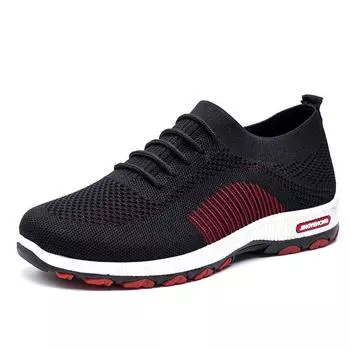 Fashion Sneakers Men Mesh Shoes Breathable Casual Sports Shoes Light Hard-wearing Running Shoes Male Platform Shoes Zapatos De Hombre 39 чёрный
