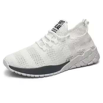 Модные кроссовки мужские сетчатые туфли летние дышащие кроссовки легкие повседневные спортивные туфли на шнуровке модная мужская обувь Zapatos De Hombre 39 чёрный