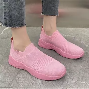 fashion Sneakers Women Mesh Breathable Slip on Casual Shoes Ladies Vulcanized Shoes Fashion Autumn Plus Size 43 Female Footwear Zapatos 35 синий