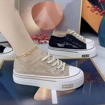 Модные кроссовки, модные женские туфли, трендовые кроссовки для бега, теннисные туфли на массивном прозрачном каблуке, повседневные спортивные туфли черного цвета для женщин 2024 года на платформе 35 бежевый