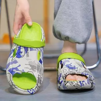 Fashion Soft Male Slipper Slip-resistant Eva Men s Shoe Sabot Slides Rubber Elegant 2024 Fashion Style Designer Luxury Trend Low Price 40