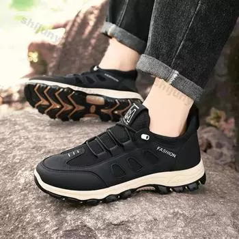 Fashion Soft-soled Lightweight Travel Shoes Outdoor Walking Training Tennis Shoes Father Casual Sneakers Men Soft Bottom Travel Sneakers 39 кофейный