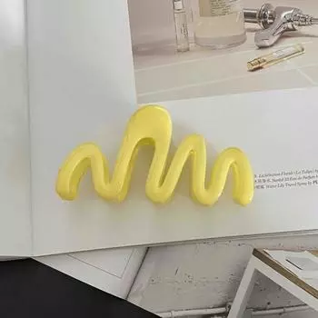 Fashion Solid Color Shark Clip Wave Cross Hair Claw Korean Elegant Geometric Grip Clip Acrylic Ponytail Clip Hair Accessories
