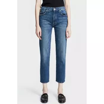 Fashion Song Qian High Waist Slim Fit Slim Looking Cropped Jeans Blue 30