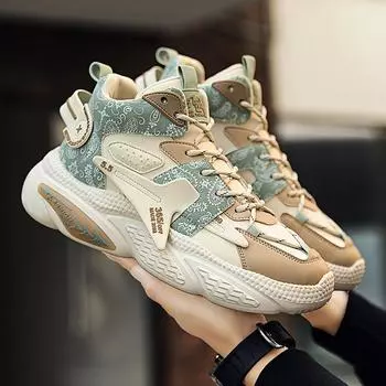 Fashion Spring and Autumn Men s Fashion Casual Sneakers Trend High-cut Sneakers Men Designer Sport Shoes Breathable Running Shoes Men 39