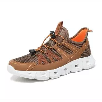 Fashion Spring and summer new men s leisure sports breathable mesh light walking shoes large size vulcanized men s shoes 40