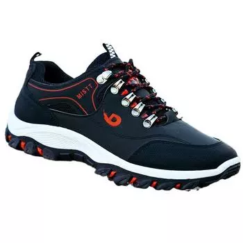 fashion Spring Autumn Casual Shoes for Men Hard-Wearing Non-slip Outdoor Hiking Shoes Breathbale Lace-up Male Sneakers Zapatos De Hombre 38 чёрный