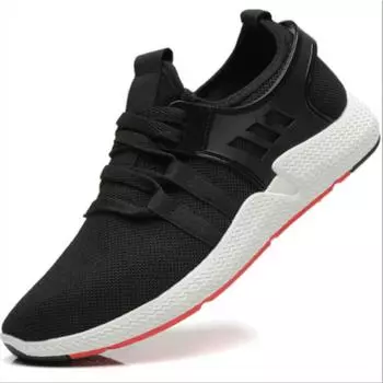 Fashion Spring/Autumn Men Shoes New High Quality Men s Casual Shoes Male Lightweight Breathable Slip-on Sneakers Hot Sale Running Shoes 39 чёрный