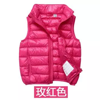 FASHION Spring, Autumn Winter New Children s Light Thin Down Vest Vest Baby Boys Girls Jacket Medium Older Children s Vest Tide 110cm белый