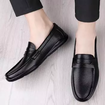Fashion Spring Men s Shoes Luxury Men Shoes Casual Shoes for Men Dress Fashion Genuine Leather Loafer Shollow Out Men Formal Moccasins 37 белый