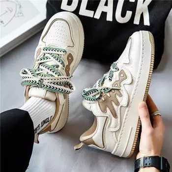 Fashion Spring Men Sneakers Casual Shoes Autumn Male Sneakers Lightweight Breathable Sports Tennis Men Shoes Lace Flat Tnis Masculino 39 хаки