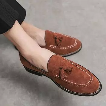Fashion Spring New Arrival Men Driving Loafers Fashion Shoes Male Casual Moccasins Mens Shoes Large Sizes 38-47 Men Cow Suede Shoes 38 чёрный