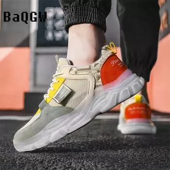 Fashion Spring New Men s Casual Sneakers Outdoor Running Sport Shoes Fashion Mesh Breathable Student Designer Clunky Sneaker Non-slip 39