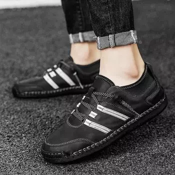 Fashion Spring Personalized Strap Leather Shoes Men Business Dress Shoe All-Match Casual Mens Shoes Footwear Wear-Resistant Oxford Shoes 38 жёлтый