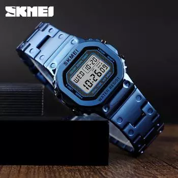 Fashion steel belt couple watch, simple waterproof male and female student bracelet electronic watch