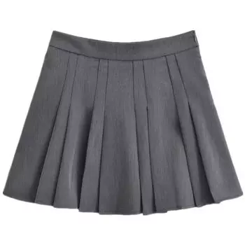 Fashion Style 2023 Autumn New Arrival Women s High Waist Leisure College Style Pleated Short Treasure Skirt Uwu530002 Grey S