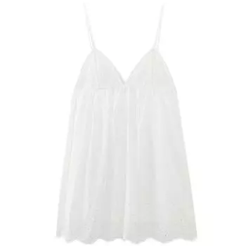 Fashion Style 2024 Spring New Arrival Women s Clothing Easiest for Match V Neck Open Back Lace Sling Dress 7521330 250 White S