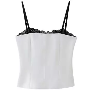 Fashion Style 2024 Spring New Arrival Women s Vest Inner Wear Outer Wear Small Sling Sleeveless Tops 2306707 250 White XS