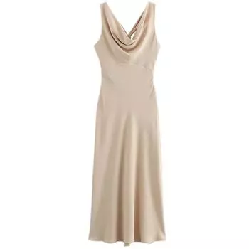 Fashion Style 2024 Summer New Women s Clothing Elegant Gold Inlaid Midi Skirt Dress 3578568 711 Picture color XS