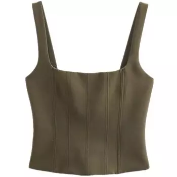 Fashion Style Summer New Arrival Women s Clothing Stylish Sling Silm Easiest for Match Stretch Tops 8027717 505 Khaki XS