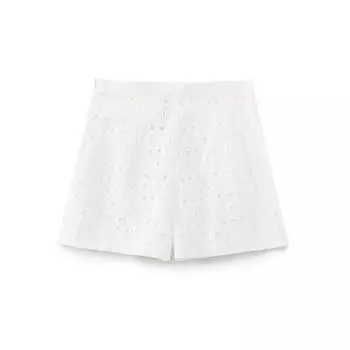 Fashion Style Summer New Fashion Trendy Female Slim Looking All-Matching Hollow Embroidered High Waist Shorts 4786280 712 White M