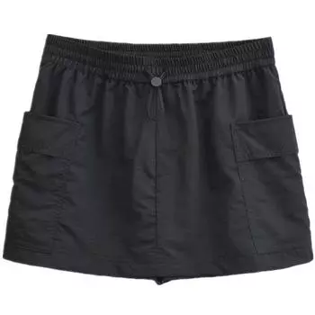 Fashion Style Summer New Fashion Trendy Women s Elastic Waist Loose Easiest for Match Nylon Culottes 8338406 800 Black XS