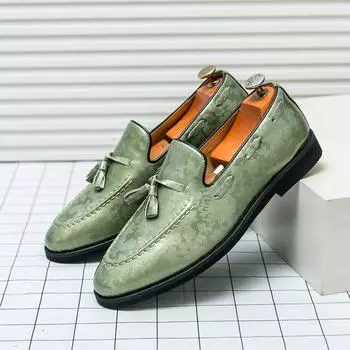 Fashion Stylish Men Casual Shoes New Arrival Mens Loafers Handmade Moccasins Breathable Slip on Driving Shoes Man Slip on Dress Footwear 38 белый