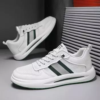 Fashion Summer Breathable The New Black Mesh Casual Shoes Sneakers High Quality Casual Sneakers Luxury Fashion White Sports Men Shoes 39 белый