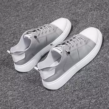 Fashion Summer Canvas Shoes Men s Fashion Lightweight Breathable Walking Casual Korean Style Comfortable Shoes 39 белый