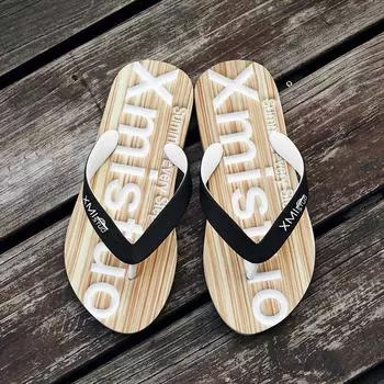 fashion Summer Casual Non-slip Designer Slippers Men Personality Flip Flops Soft Bottom Beach Shoes for Man Fashion Outdoor Sandals 39 жёлтый