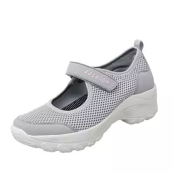 Модные летние повседневные кроссовки Женские мокасины с мягкой подошвой Удобные для ходьбы Мамочки Легкие туфли больших размеров Дышащие новые женские туфли42 36