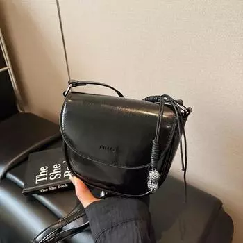 Fashion summer fashion women s small bag new simple saddle bag versatile shoulder messenger mobile phone bag чёрный