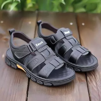 Fashion Summer Men s Casual Beach Shoes Fashionable Outdoor Breathable and Lightweight Sandals Comfortable and Non Slip Roman Slippers 38 коричневый