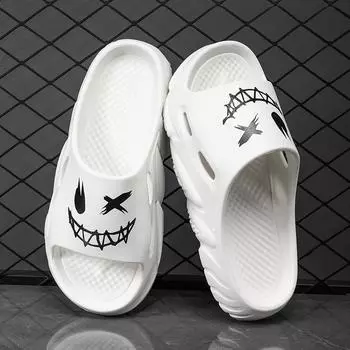 Fashion Summer Men s Classics Sandals Fashion Young Mans EVA Sandal Hot Sale Men Non-slip Outdoor Slippers Man Soft Comfortable Shoes 40-41 белый