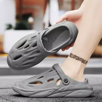 Fashion Summer Men s Shoe Sabot Male Slipper Slip-resistant Soft Slides Sale Comfortable Cheap Shoes Liquidation Stylish Hot Original 39