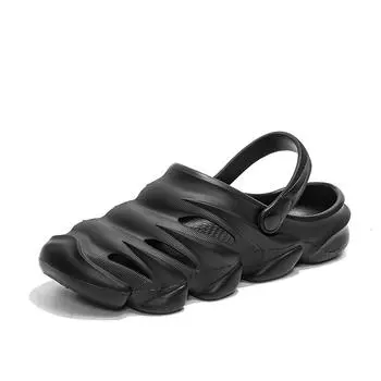 Fashion Summer Men Slipper Fashion Thick Sole Clogs Beach Clogs Indoor House Shoes Sneaker Non-slip Black Sports Sandals for Men WOMEN 40 бежевый