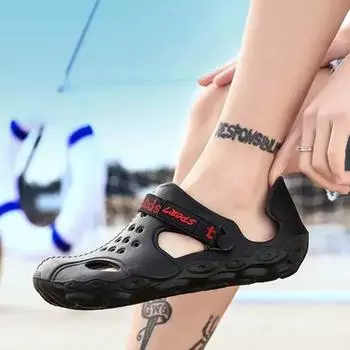 Модные летние мужские тапочки, удобные сандалии на платформе для отдыха на открытом воздухе 2024, пляжные тапочки, шлепанцы, мужские домашние тапочки, обувь для ванной 40 серый