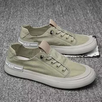 Fashion Summer Men Sneakers Light Ice Silk Cloth Casual Shoes Men Breathable Walking Flat Shoes Man Loafers 39 серый